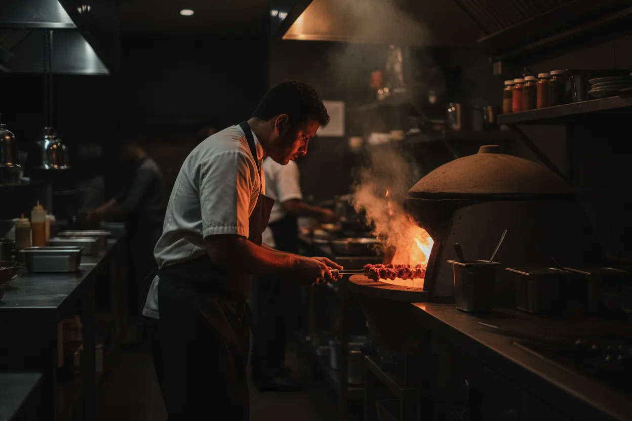 A chef at the tandoor