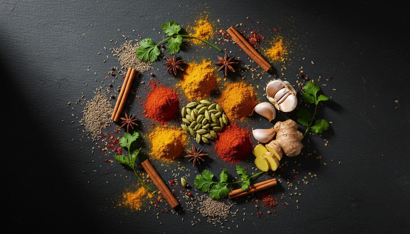 Freshly ground Indian spices
