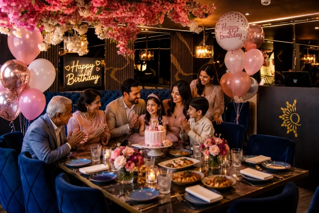 Birthday celebration setting