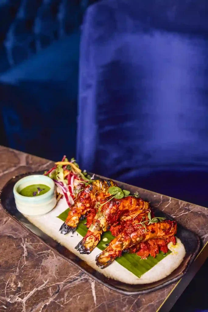 Tandoori king prawns